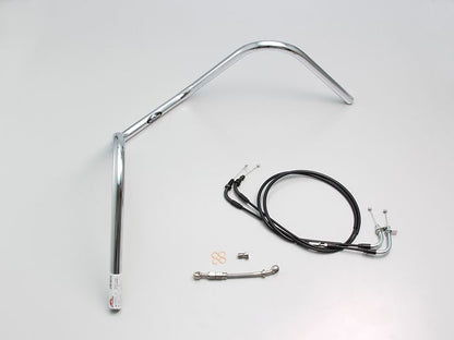 300エイプハンガー1型 ハンドルセット クロームメッキ ダックス125