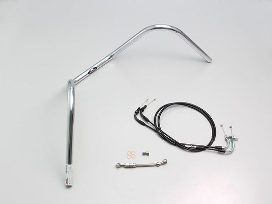 300エイプハンガー1型 ハンドルセット クロームメッキ ダックス125