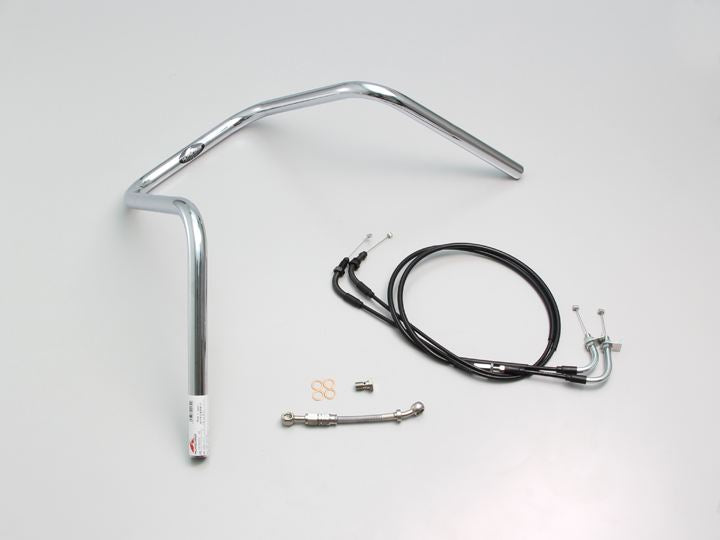 300エイプハンガー3型 ハンドルセット クロームメッキ ダックス125
