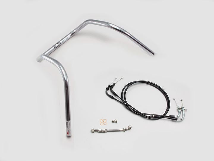 360シックスベンド ハンドルセット クロームメッキ ダックス125