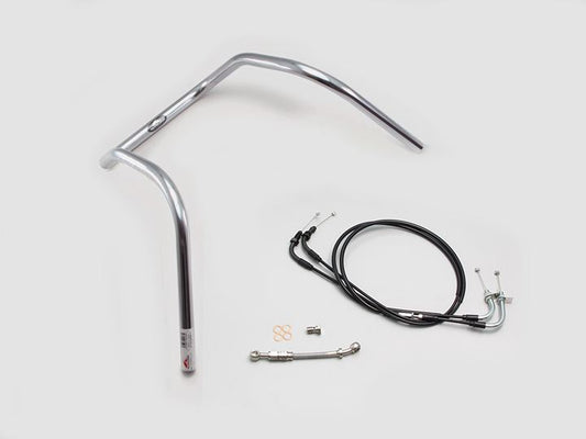 360シックスベンド ハンドルセット クロームメッキ ダックス125