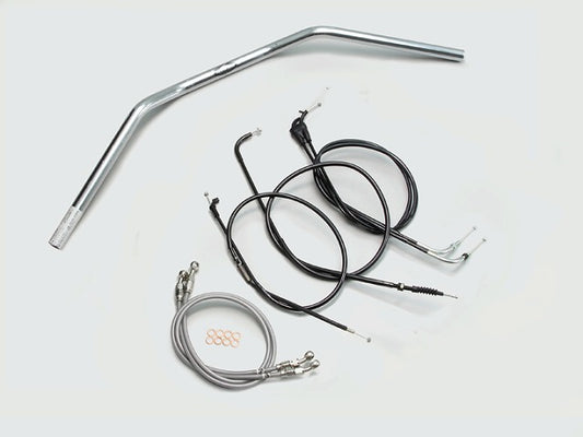 Tracker LOW Handlebar Set, Chrome Plated, XJR400R (98-00)
