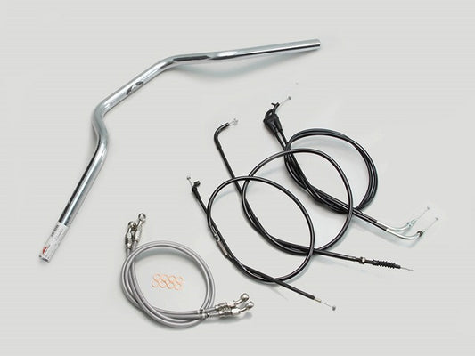 ヨーロピアン3型 ハンドルセット クロームメッキ XJR400R(98-00)