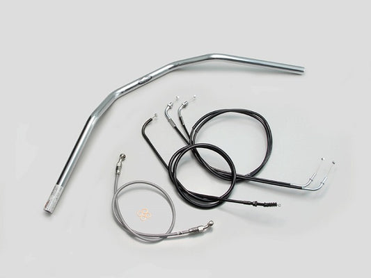 Tracker HIGH Handlebar Set Chrome Plated Estella (14-16 FI vehicle)
