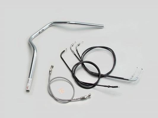 POLICE 4-Type Handlebar Set, Chrome Plated, ESTRELLA (14-16 FI models)