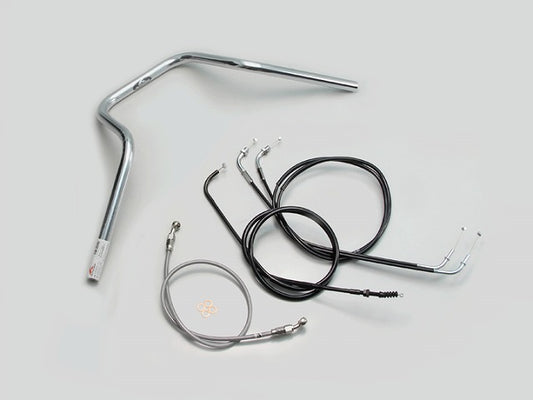 POLICE 5-type Handlebar Set, Chrome Plated, ESTRELLA (14-16 FI Models)