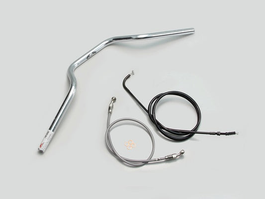 ヨーロピアン3型 ハンドルセット クロームメッキ エストレヤ(14-16 FI車)