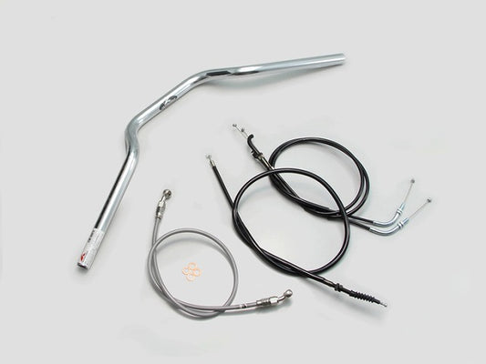 European 1 Type Handlebar Set Chrome Plating Z250 (13-14 Non-ABS models)