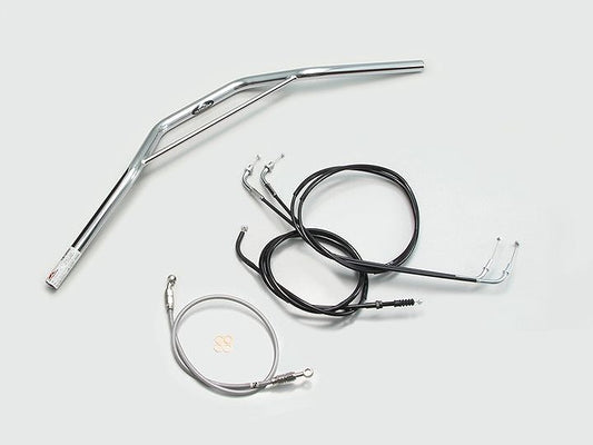 Tracker Special with Bridge Handlebar Set - Chrome Plated for Estrella RS '95-'06