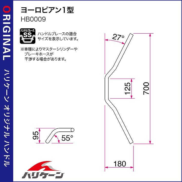 ヨーロピアン 1型 ハンドルセット クロームメッキ W800