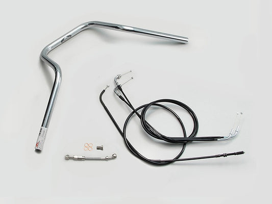 POLICE 5-type Handlebar Set, Chrome Plated, W800