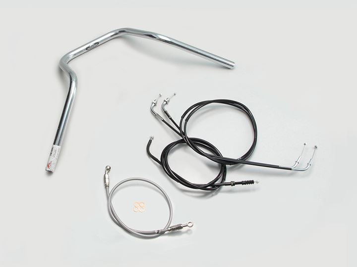 ナロー4型 ハンドルセット クロームメッキ エストレヤ(FI)