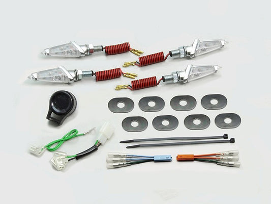 LEDダガーウインカーキット メッキ クリアレンズ GROM グロム (16- JC61-1300001-/JC75)