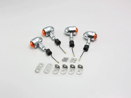 ミニブレットウインカーキット オレンジレンズ 12V10W×4個 モンキー/ゴリラ (78-07) ※6V車はバルブ交換が必要