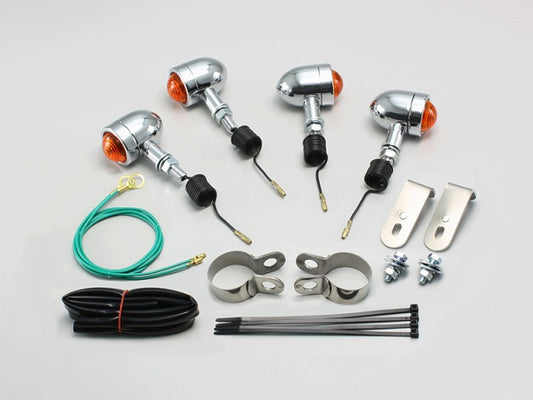 Mini Bullet Blinker Kit, Orange Lens, 12V 15W x 4, VANVAN200 (-07 NH41A)