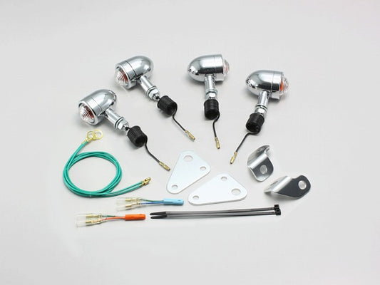 ミニブレットウインカーキット クリアレンズ 12V15W×4個 CB223S