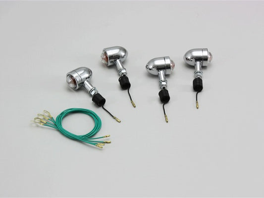 ミニブレットウインカーキット クリアレンズ 12V23W×4個 ゼファー400(オール)/X(-00) ゼファー750/RS(-00) ゼファー1100/RS(-01) ZRX4002(-00)