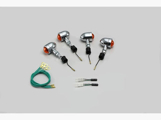 ミニブレットウインカーキット オレンジレンズ 12V23W×4個 ゼファー400χ(01-) ゼファー750/RS(01-03) ゼファー1100/RS(02-) ZRX4002(01-03)
