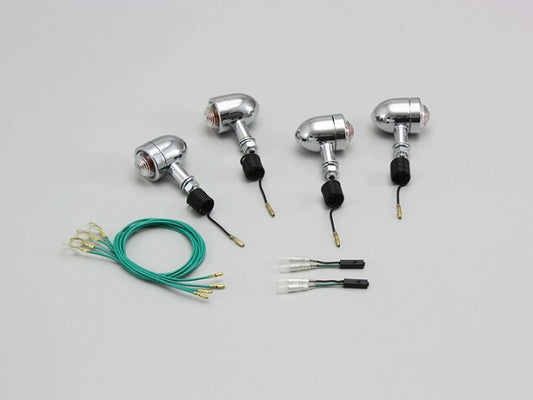 ミニブレットウインカーキット クリアレンズ 12V23W×4個 ゼファー400χ(01-) ゼファー750/RS(01-03) ゼファー1100/RS(02-) ZRX4002(01-03)