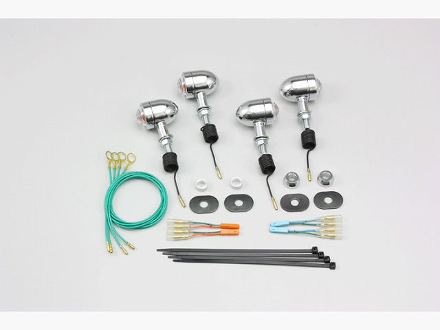 ミニブレットウインカーキット クリアレンズ 12V23W×4個 W800