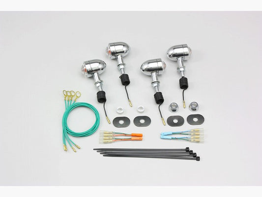 ミニブレットウインカーキット クリアレンズ 12V23W×4個 W800