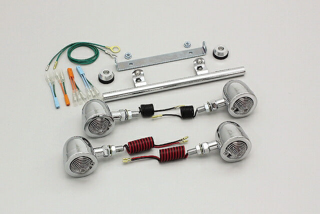 ブレットウインカーキット クリアレンズ ステムマウント 12V23/8×2_12V/23W×2 球 シャドウ400