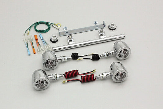 ブレットウインカーキット クリアレンズ ステムマウント 12V23/8×2_12V/23W×2 球 シャドウ400