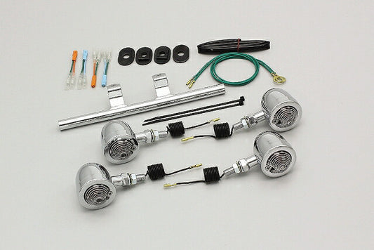 ブレットウインカーキット クリアレンズ ステムマウント 12V15W球 シャドウ スラッシャー400