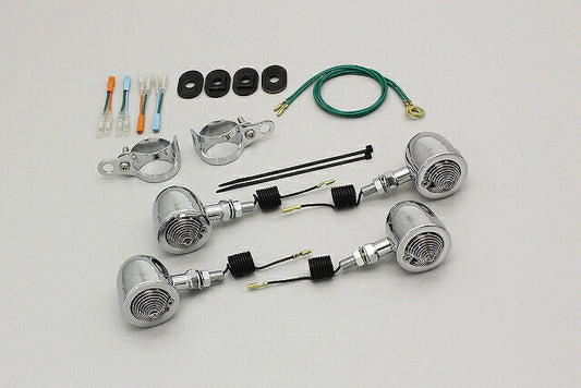 ブレットウインカーキット クリアレンズ フォークマウント 12V15W球 シャドウ スラッシャー400