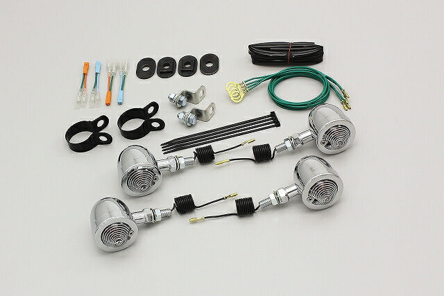 ブレットウインカーキット クリアレンズ フレームマウント 12V15W球 シャドウ スラッシャー400