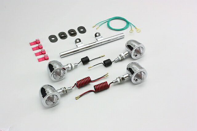 ブレットウインカーキット クリアレンズ ステムマウント ダブル球/シングル球 各2ヶ入 スティード400/600