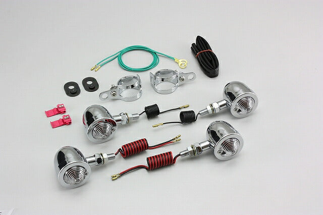 ブレットウインカーキット クリアレンズ フォークマウント ダブル球/シングル球 各2ヶ入 マグナ250/S