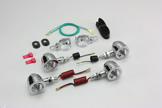 ブレットウインカーキット クリアレンズ フォークマウント ダブル球/シングル球 各2ヶ入 マグナ250/S