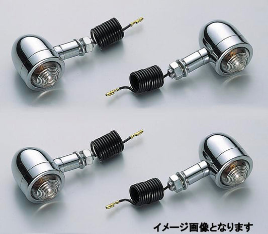 ミニブレットウインカーキット クリアレンズ 12V10W×4個 ジョーカー50/90