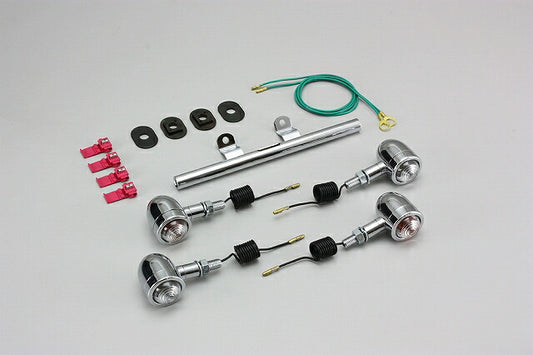 ミニブレットウインカーキット クリアレンズ 12V23W×4個 スティード400/600(VLX,VCL)