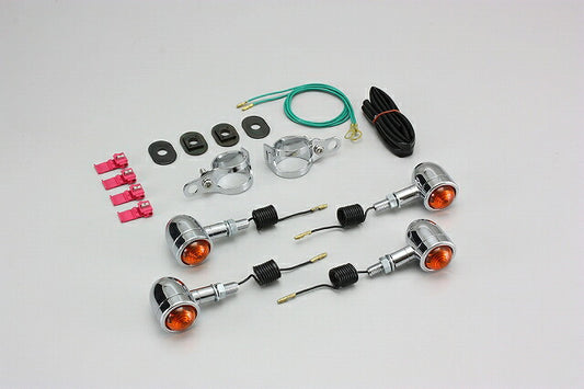 ミニブレットウインカーキット オレンジレンズ 12V23W×4個 スティード400/600(VLX,VCL)