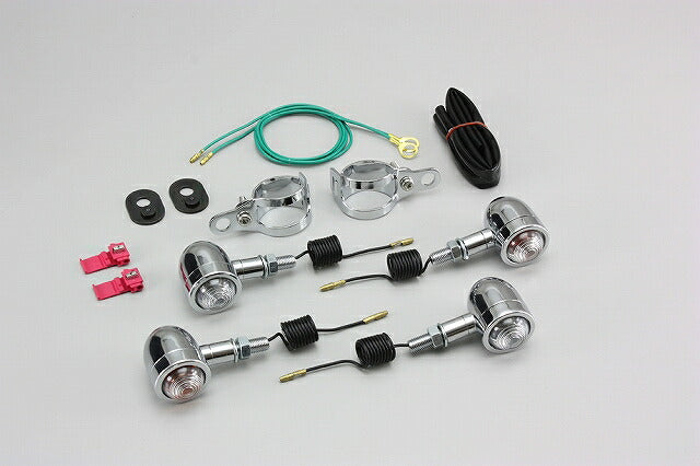 ミニブレットウインカーキット クリアレンズ 12V23W×4個 マグナ250/S