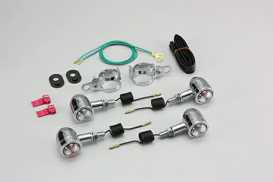 ミニブレットウインカーキット クリアレンズ 12V23W×4個 マグナ250/S