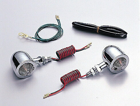 ブレットウインカー クリアレンズ ダブル球 12V23/8W 2ヶ入 汎用