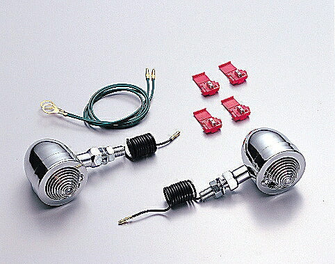 ブレットウインカー クリアレンズ シングル球 12V23W 2ヶ入 汎用