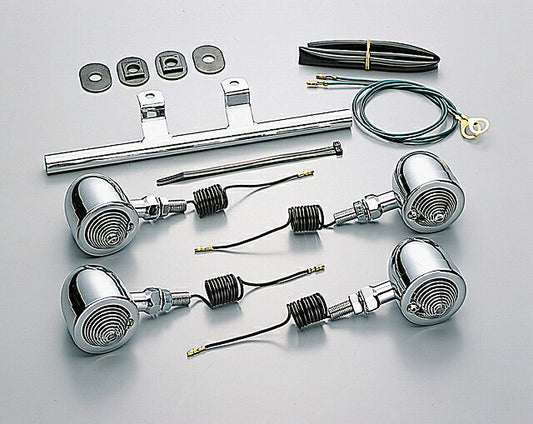 ブレットウインカーキット クリアレンズ ステムマウント 12V15W球 シャドウ スラッシャー750/400