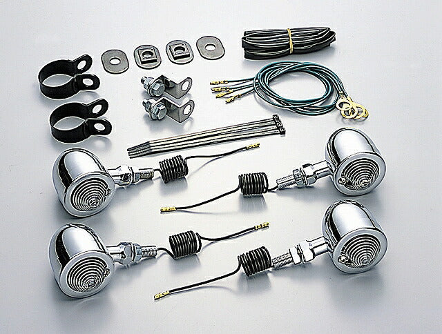 ブレットウインカーキット クリアレンズ フレームマウント 12V15W球 シャドウ スラッシャー750/400