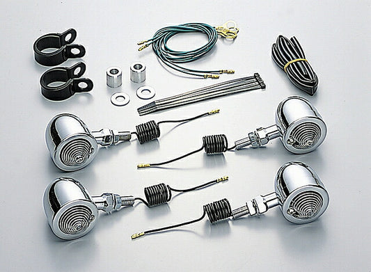 ブレットウインカーキット クリアレンズ フレームマウント 12V23W球 ドラッグスター250