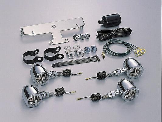 ブレットウインカーキット クリアレンズ 12V23W球 4ヶ入 ドラッグスタークラシック400/1100