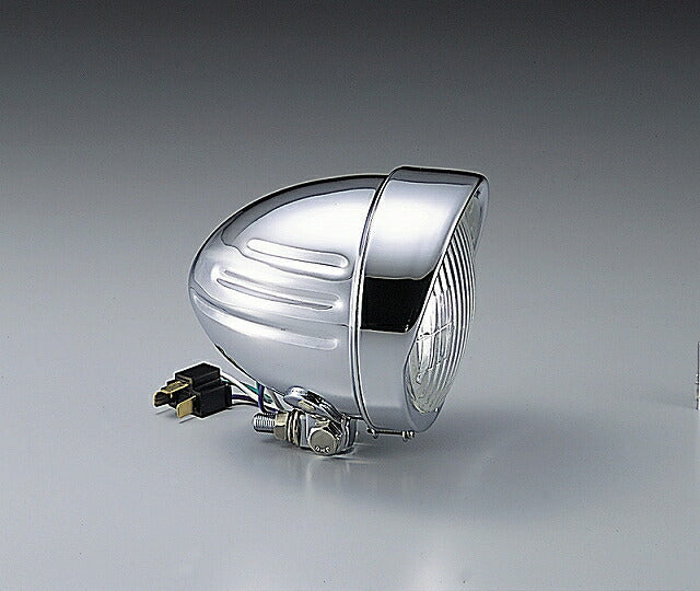 4.5インチ スリットライト クロームメッキ 12V35/35Wハロゲンバルブ、H4カプラ付 汎用