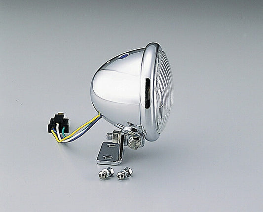 4.5ベーツタイプヘッドライトキット クロームメッキ 12V35/35Wハロゲンバルブ グラストラッカー/ビッグボーイ.バンバン200