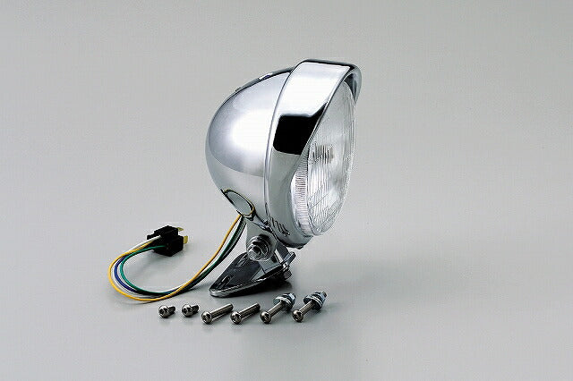 5.5ベーツバイザータイプヘッドライトキット クロームメッキ 5.5インチ ドラッグスター250/400/1100