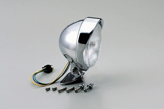 5.5ベーツバイザータイプヘッドライトキット クロームメッキ 5.5インチ ドラッグスター250/400/1100