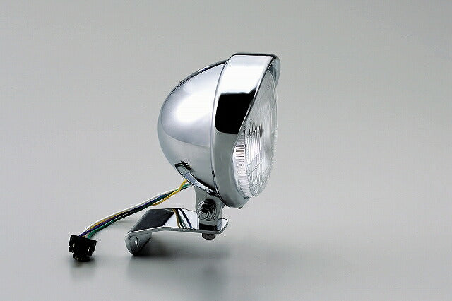 5.5ベーツバイザータイプヘッドライトキット クロームメッキ 5.5インチ SR400('10 FI).SR400/500('88/8-'08)