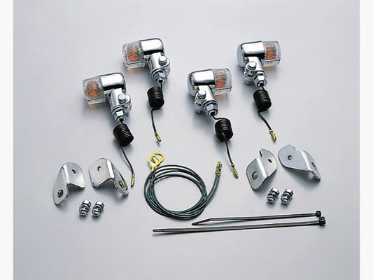 ミニウインカーキット クリアレンズ 12V10W×4個 ズーマー(AF58)